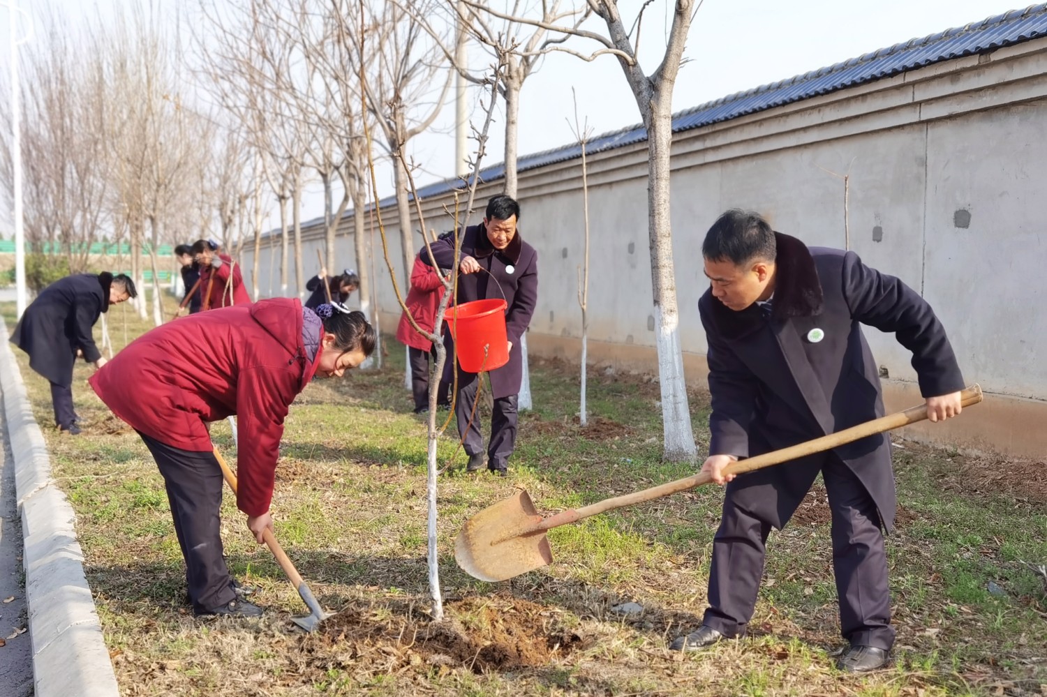 3月12日,小史店服務(wù)區(qū)組織開展植樹節(jié)活動。(拍攝:王聰 15539557529).jpg